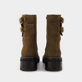 Bottines Mallory en Suede Kaki