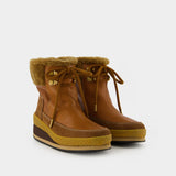 Bottines en Cuir Marron