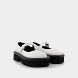 Chaussures Bumper Chunky en Cuir Blanc