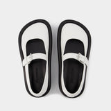 Chaussures Bumper Chunky en Cuir Blanc