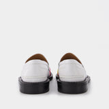 Moccasins Elastic en Cuir Blanc