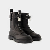 Bottines Punk Combat - J.W. Anderson - Cuir - Noir