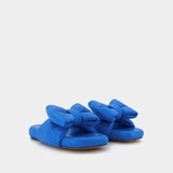 Sandales Bow Padded - Off White - Cuir - Bleu