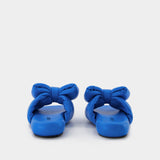 Sandales Bow Padded - Off White - Cuir - Bleu