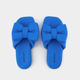 Sandales Bow Padded - Off White - Cuir - Bleu