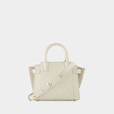 Tote Bag City Tote - Off White - Cuir - Noir