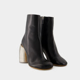 Bottines Silver Spring - Off White - Cuir - Noir/Argenté