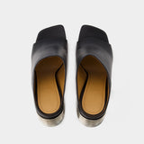 Mules Silver Spring - Off White - Cuir - Noir/Argenté