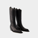 Bottines For Walking - Off White - Cuir - Noir