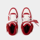 Sneakers Out Of Office Mid Top - Off White - Cuir - Blanc/Rouge
