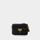 Sac Hobo Plain Binder - Off White - Cuir - Noir