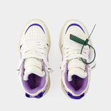 Sneakers Midtop Sponge - Off White - Cuir - Blanc/Lilas