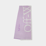 Echarpe Logo Pixel - Off White - Laine - Violet/Blanc