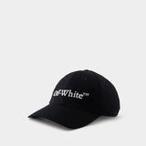 Casquette Drill - Off White - Coton - Noir/Blanc