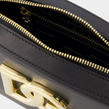 Sac à bandoulière à Plaque Logo - Dolce&Gabbana - Cuir - Noir