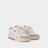 Sneakers Palm University - Palm Angels - Cuir - Blanc/Rose
