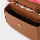 Sac Crash Pm en Cuir Marron et Blanc