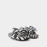 Mules Zebra en Cuir Noir