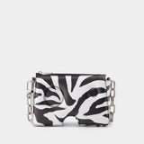 Pochette Burrow 20 en Cuir Noir et Blanc