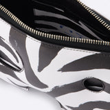 Pochette Burrow 20 en Cuir Noir et Blanc