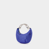 Sac Binder Clip Mini en Strass / Bleu