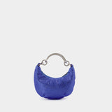 Sac Binder Clip Mini en Strass / Bleu