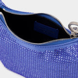 Sac Binder Clip Mini en Strass / Bleu