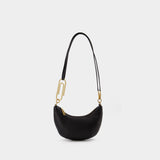 Sac Porté Épaule à Logo Embossé - Off White - Cuir - Noir