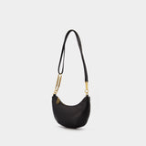 Sac Porté Épaule à Logo Embossé - Off White - Cuir - Noir