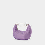 Sac Binder Clip 20 en Strass / Violet