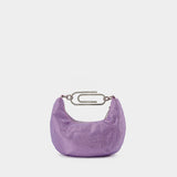Sac Binder Clip 20 en Strass / Violet