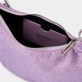 Sac Binder Clip 20 en Strass / Violet
