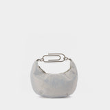 Sac Binder Clip 20 en Strass / Bleu