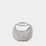 Sac Binder Clip 20 en Strass / Bleu