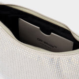 Sac Binder Clip 20 en Strass / Bleu