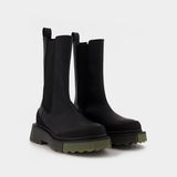 Bottines Sponge High Chelsea en Cuir Noir