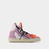 Baskets Off Court 3.0 en Suède/Toile Blanche/Violette