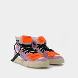 Baskets Off Court 3.0 en Suède/Toile Blanche/Violette