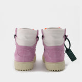 Baskets Off Court 3.0 en Suède/Toile Blanche/Violette