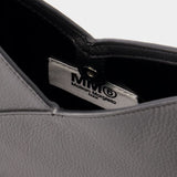 Sac Hobo Accordion Baguette - MM6 Maison Margiela - Cuir - Noir