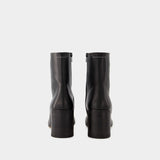 Bottines 6 Anatomic 75 - MM6 Maison Margiela - Cuir - Noir