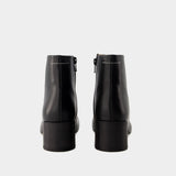 Bottines 6 Anatomic 50 - MM6 Maison Margiela - Cuir - Noir