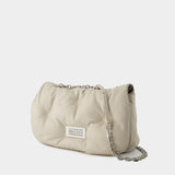 Sac Hobo Glam Slam Flap Medium - Maison Margiela - Cuir - Beige