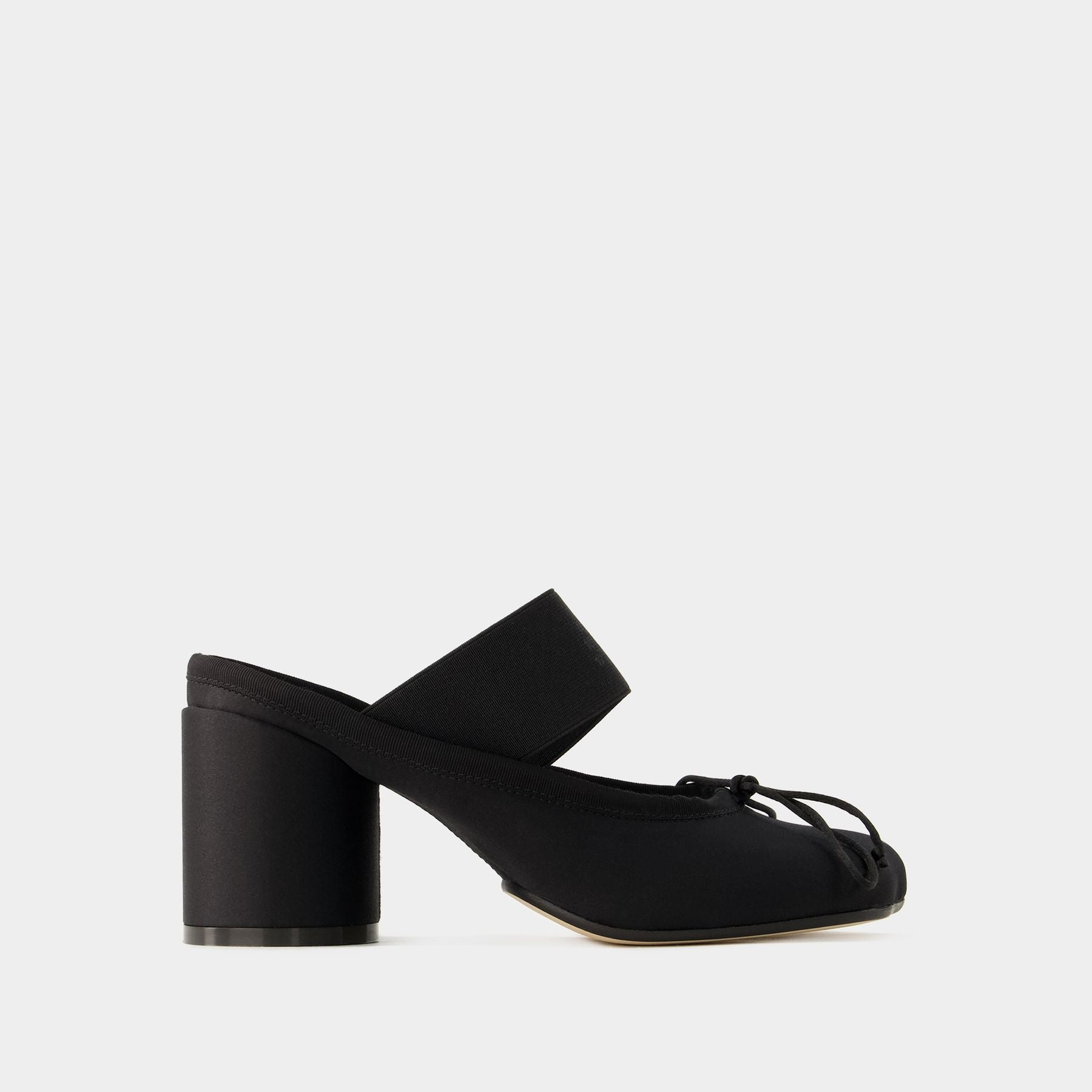 Sandales Femme Maison Margiela MM6 - Cuir Et Canvas Multicolore - Talon 3.25" - US 7 (IT 37) - Neuf Avec Défauts