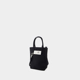 Sac Mini Shopping - MM6 Maison Margiela - Coton - Noir