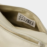 Sac Hobo Double Slouchy - MM6 Maison Margiela - Cuir - Blanc