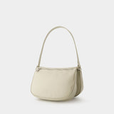Sac Hobo Double Slouchy - MM6 Maison Margiela - Cuir - Blanc