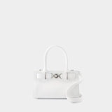 Sac À Main Small Tote - Versace - Cuir - Blanc