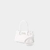 Sac À Main Small Tote - Versace - Cuir - Blanc
