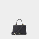 Sac À Main Small Top Handle - Versace - Cuir - Noir